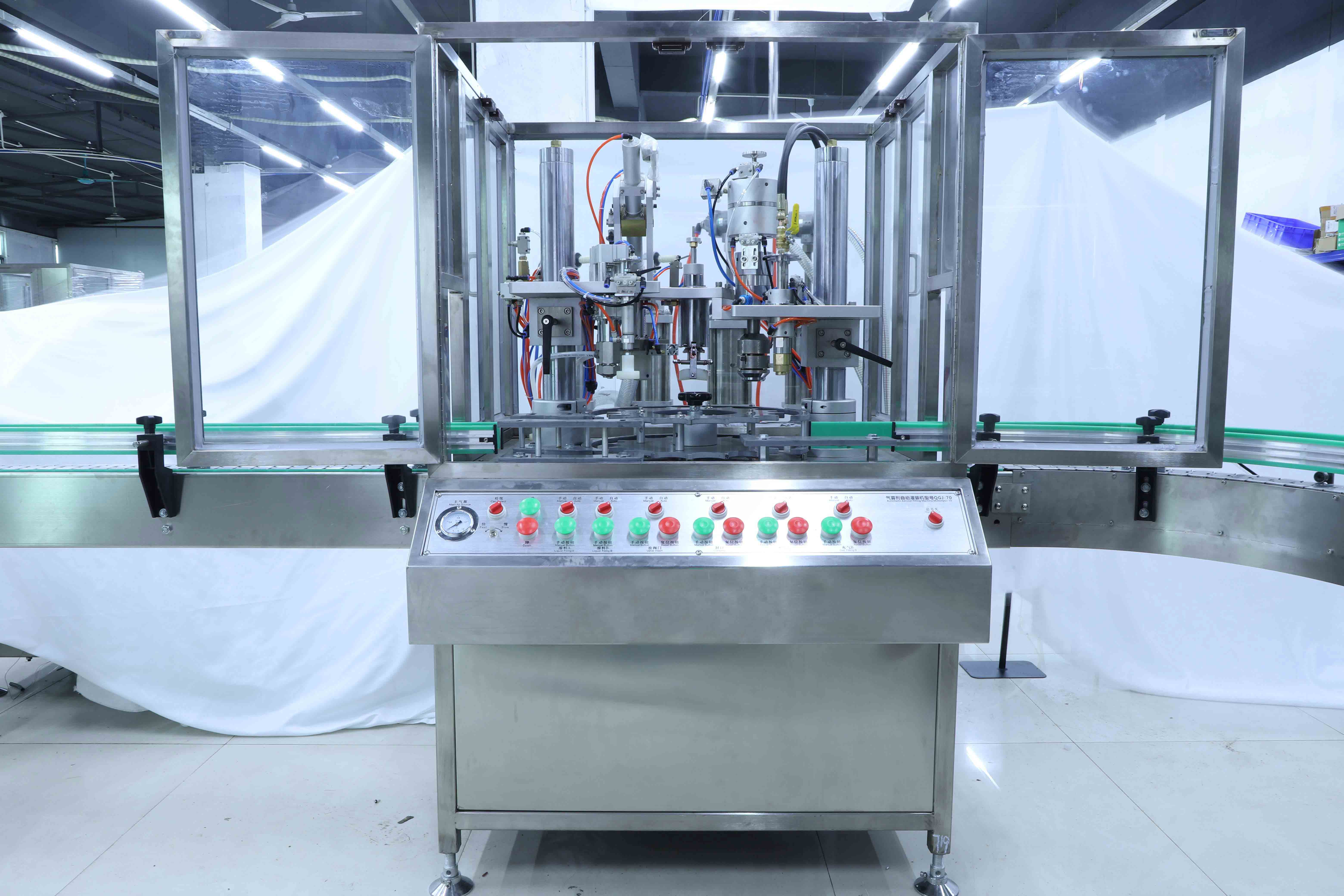 Aerosol filling sealing machine Aerosol Riemping Sealing Machine
