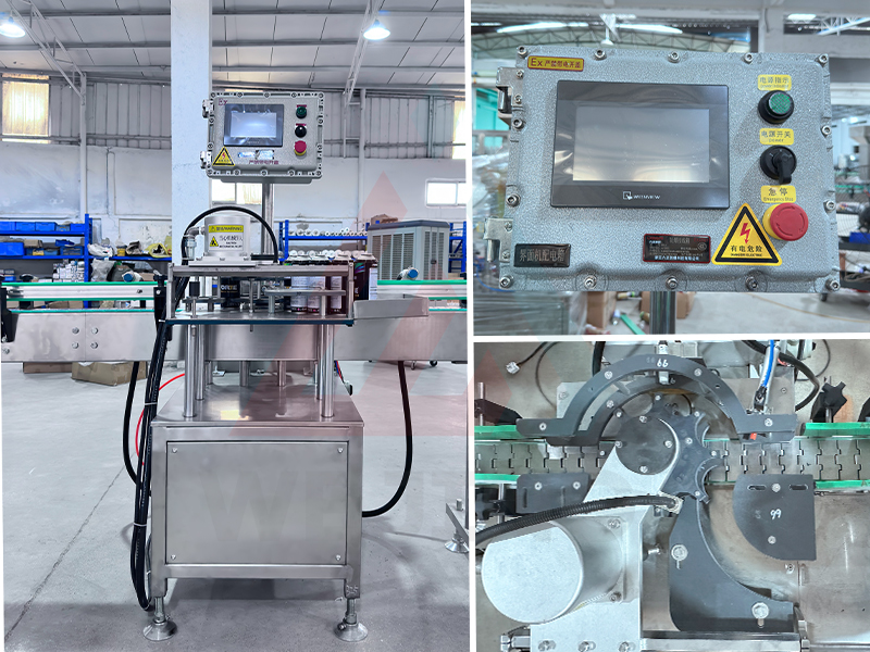 Linea di riempimento automatico di aerosol lubrificante QGJ70 - Alta precisione ±1% 60-70 lattine al minuto