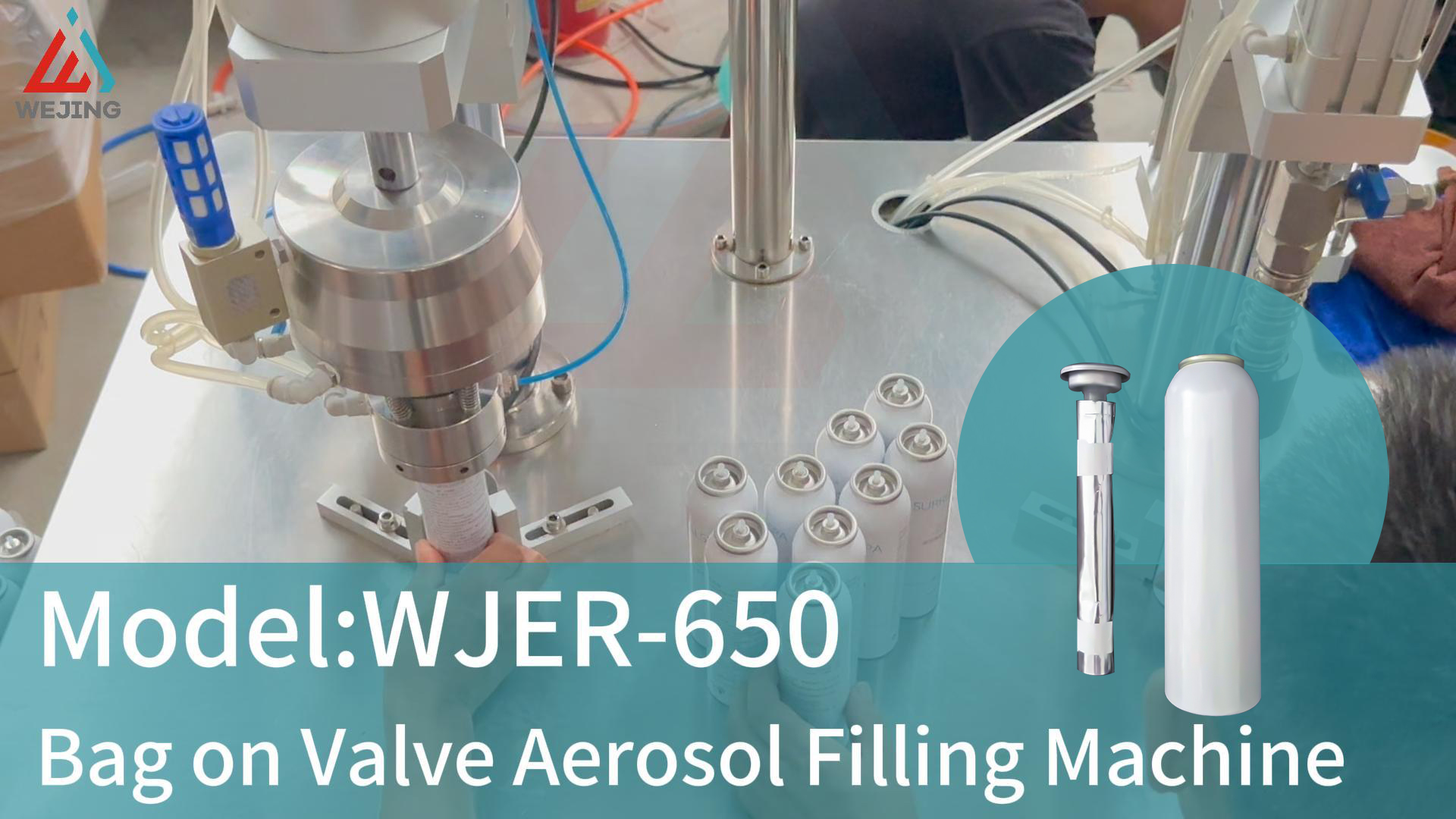 Borsa sulla riempitrice aerosol con valvola