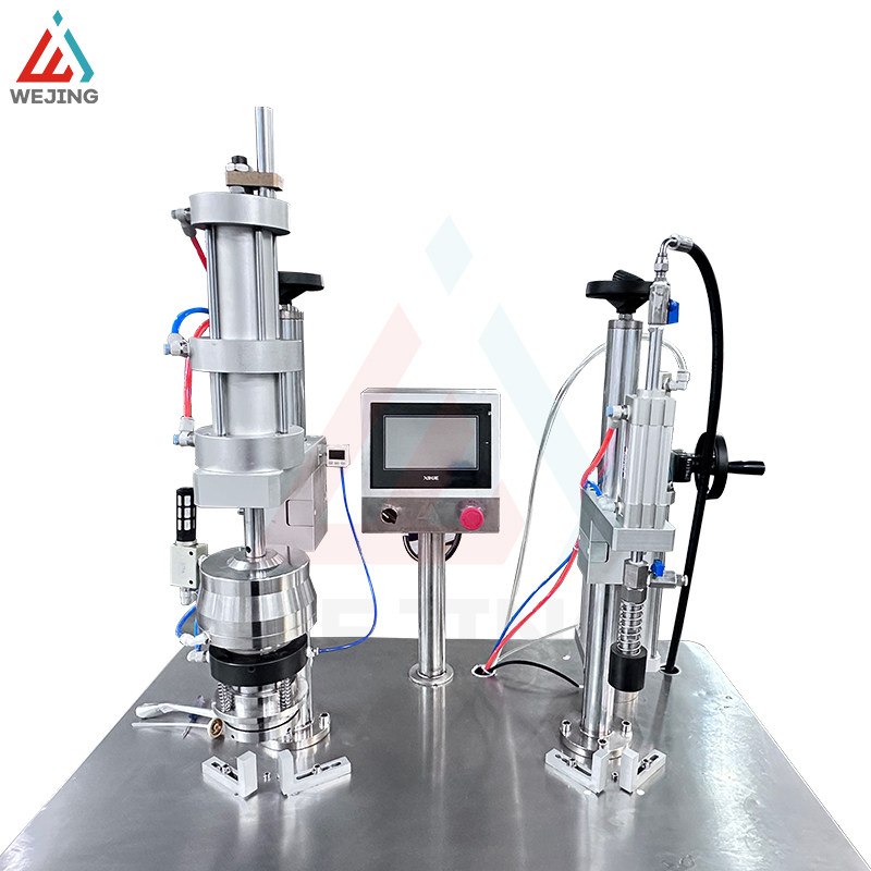 Wjerz-650 semi-automatico aerosol bov riempimento aerosol e macchina per arricciatura esterna