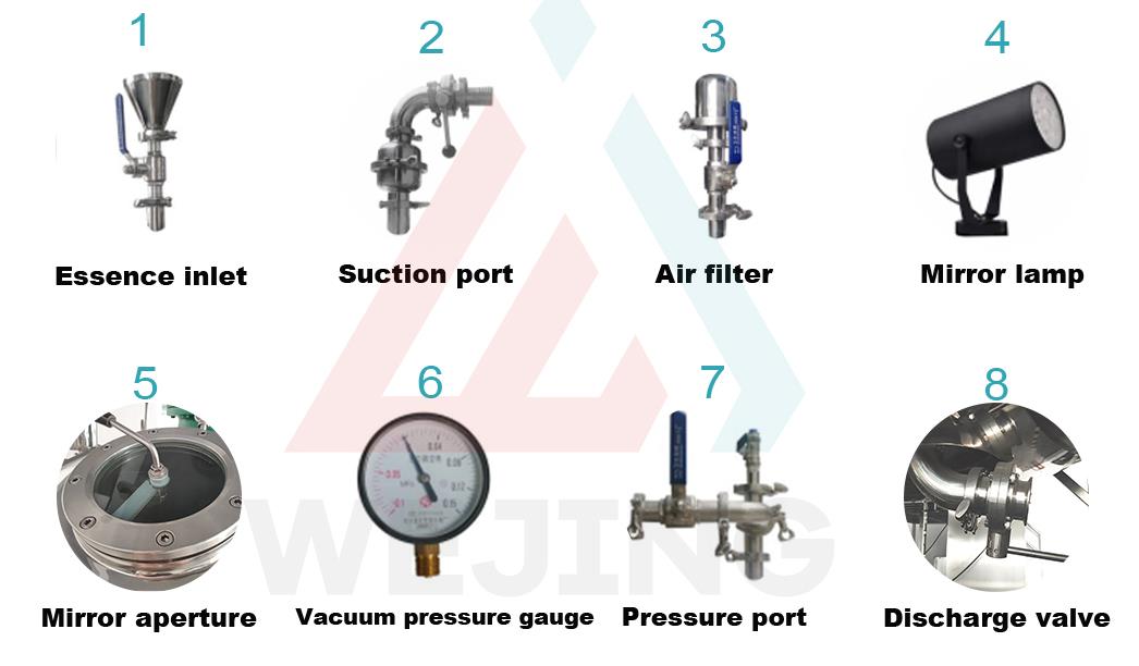 Immagini dettagliate del miscelatore emulsionatore