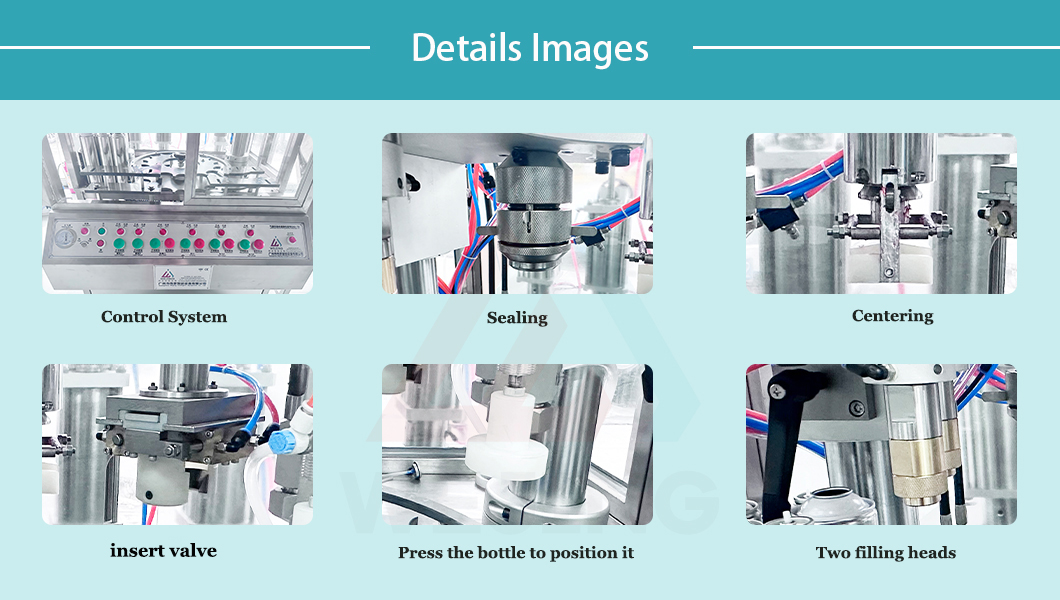 Riempitrice aerosol con valvola ad inserto