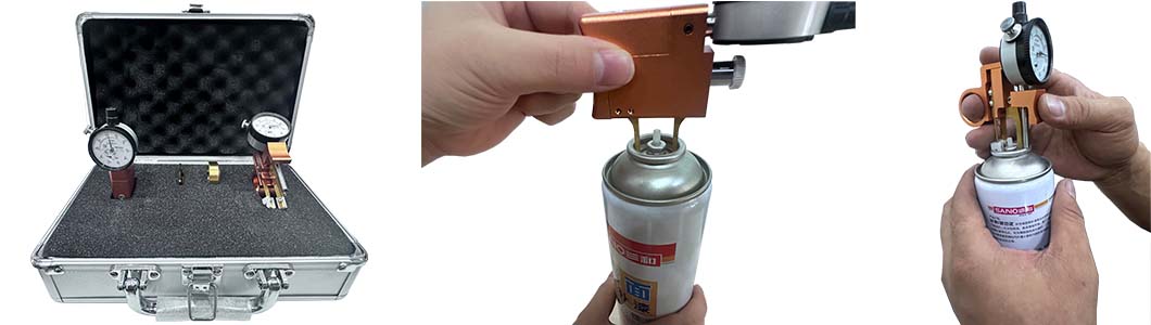 misurazione della bomboletta spray