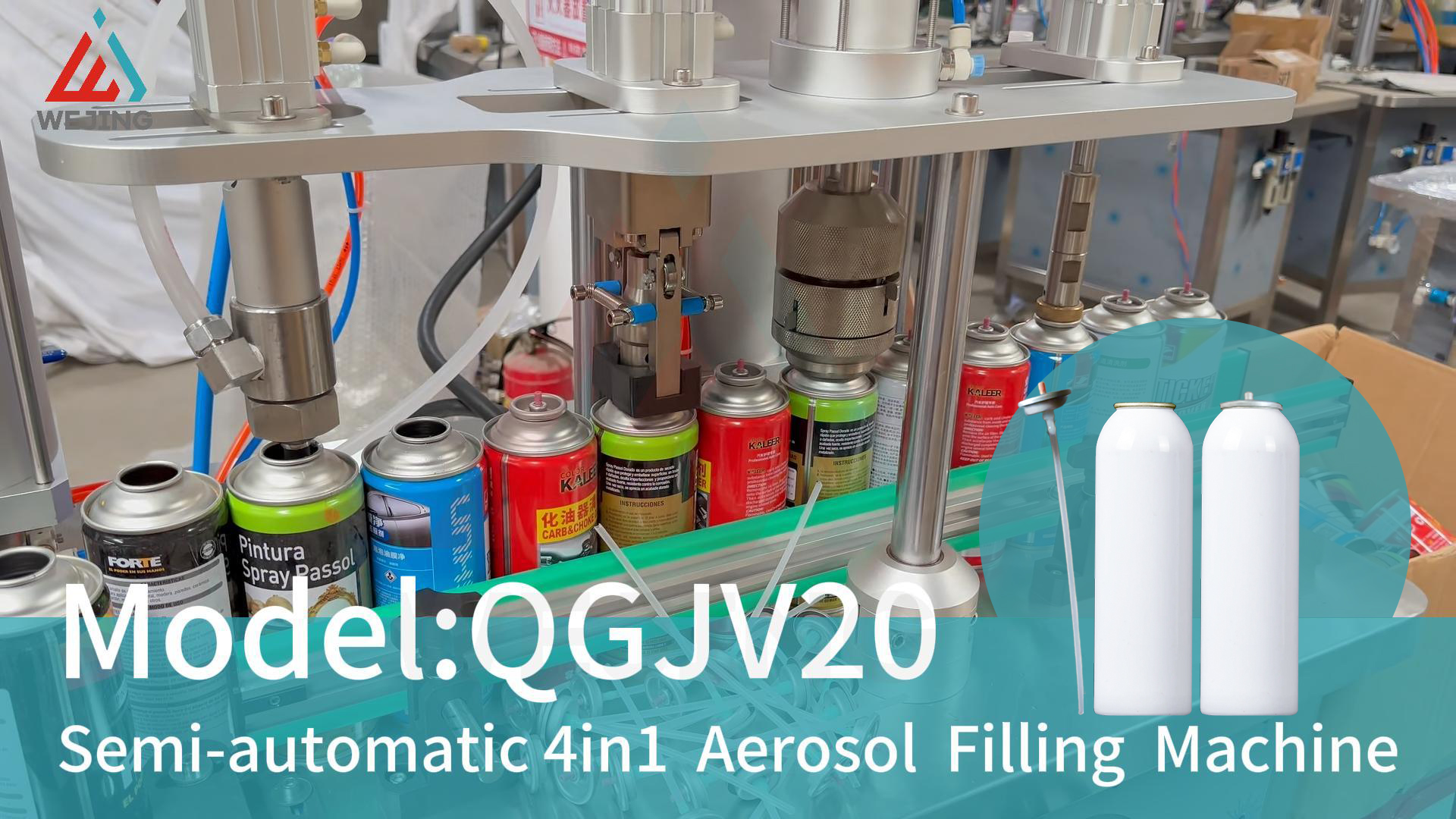 Riempitrice semiautomatica per aerosol da 4 pollici