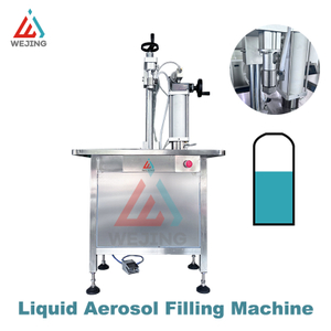 Riempitrice semiautomatica per riempimento e sigillatura di aerosol per spray disinfettante per lattine