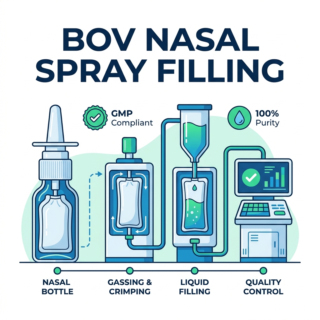 Riempitrice Bag-on-Valve per spray nasale