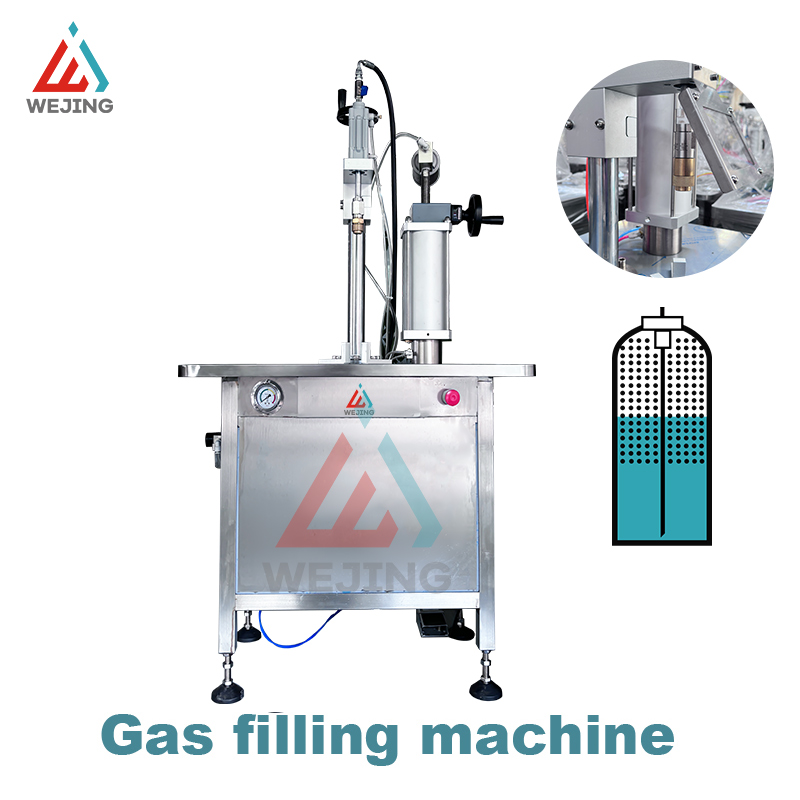 Riempitrice semiautomatica per riempimento e sigillatura di aerosol per spray disinfettante per lattine